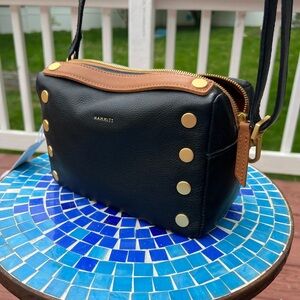 NWT Hammitt EVAN Two Tone Black and Tan Crossbody Bag with Gold Hardware